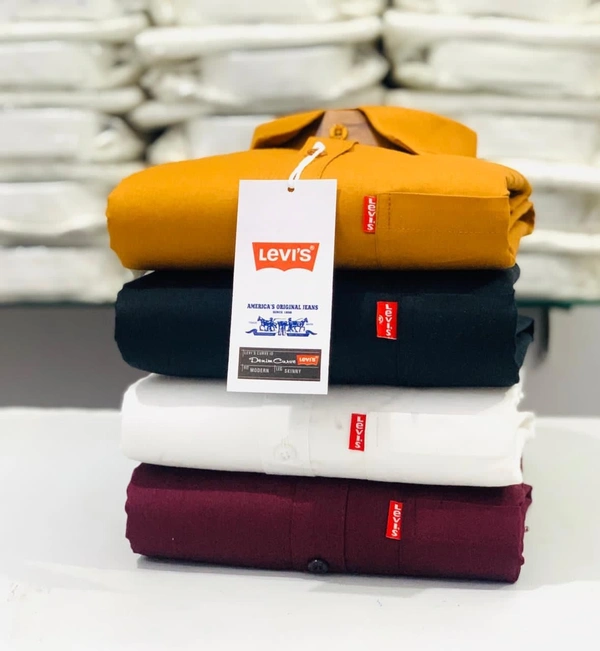 Levies Men's Plain Shirt Combo - Pack of 4 | Premium Cotton | Casual & Formal Wear