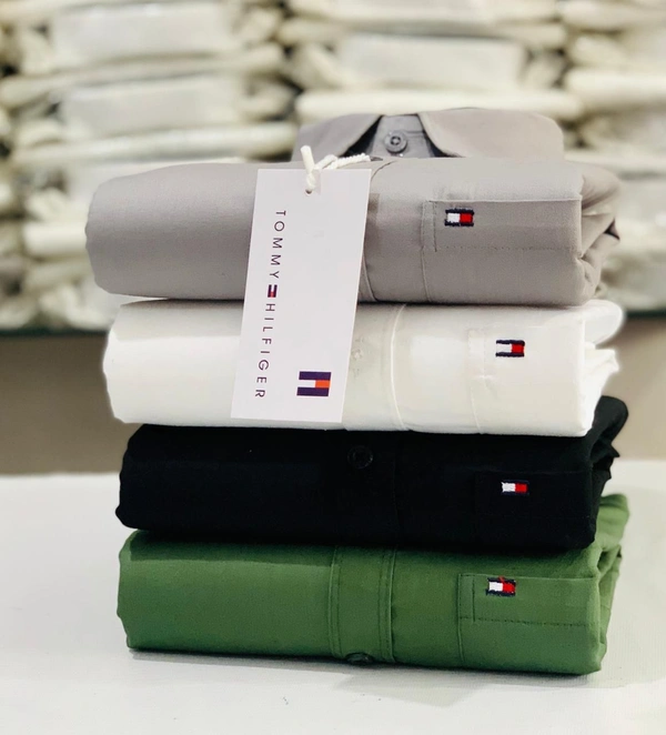 Tommy Men's Plain Shirt Combo - Pack of 4 | Premium Cotton | Casual & Formal Wear