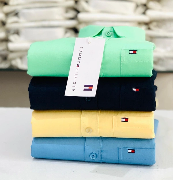 Tommy Men's Plain Shirt Combo - Pack of 4 | Premium Cotton | Casual & Formal Wear