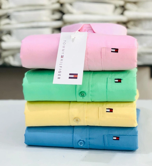 Tommy Men's Plain Shirt Combo - Pack of 4 | Premium Cotton | Casual & Formal Wear