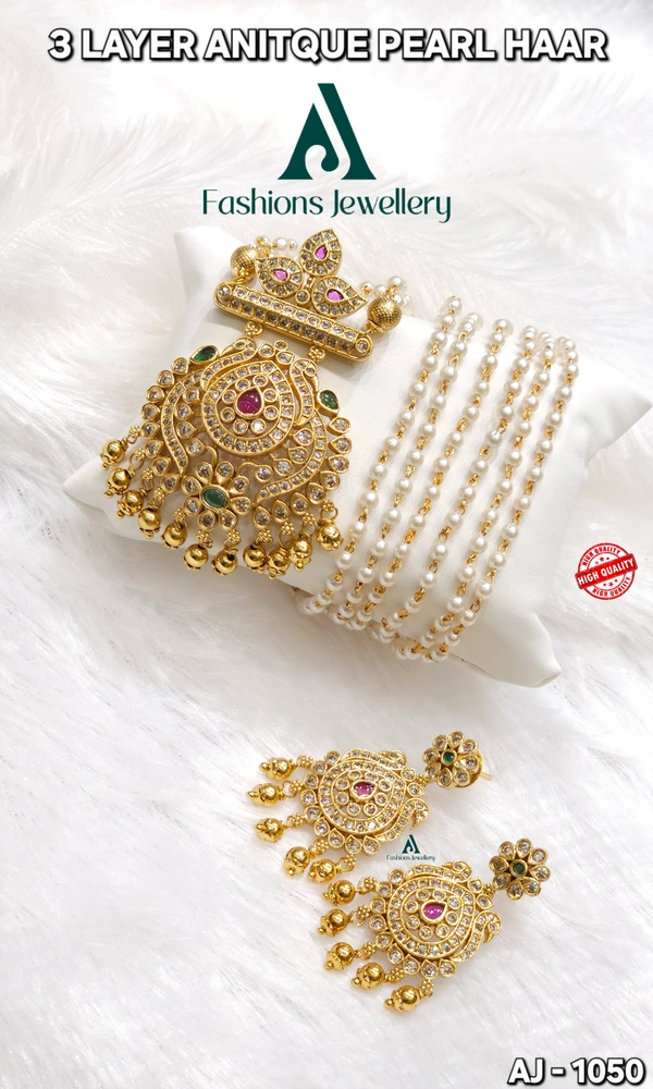 3 Layers Diamond Pearl Haar