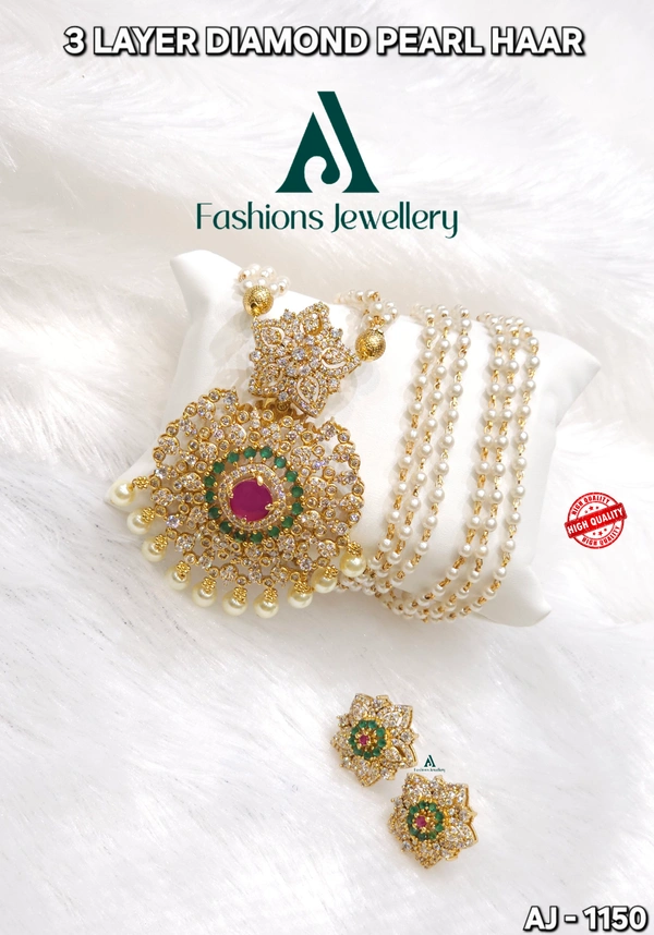 3 Layers Diamond Pearl Haar