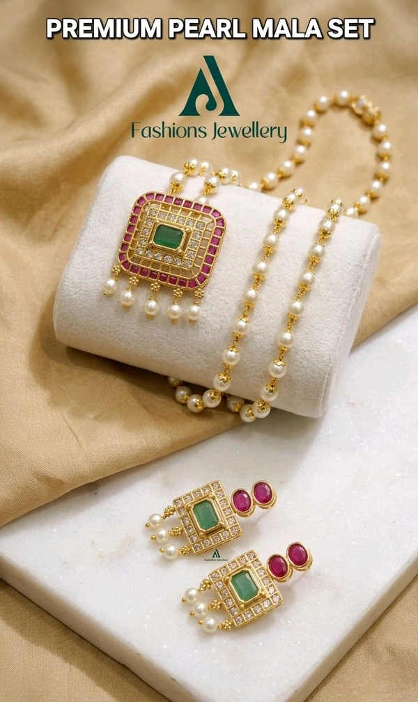 PREMIUM PEARL MALA SET