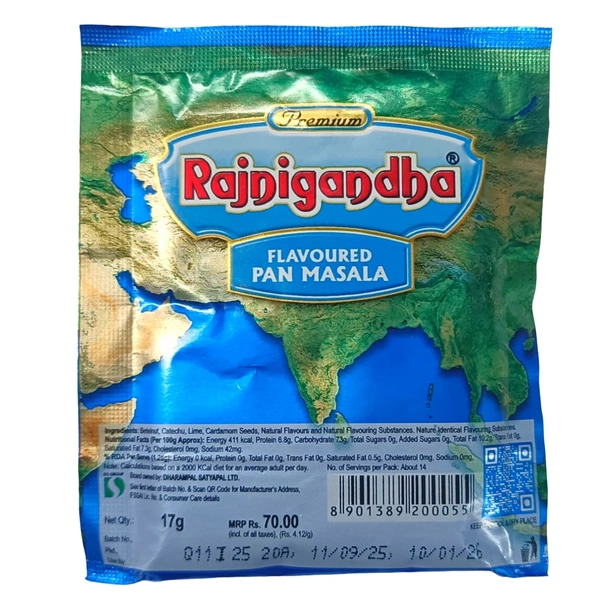 Rajnigandha Pan Masala Zipper Pack -₹70