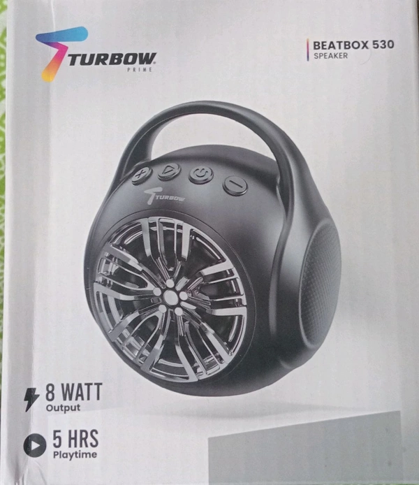 Trubo Prime Beat Box 530 Speaker 8watt 5 Hrs Playtime  - Black