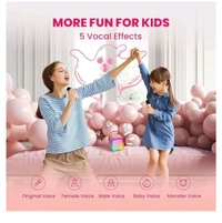 MY Dream Light Bluetooth Speaker with Mini Wireless Karaoke Mic, RGB Lights with Changing Modes, Voice Change Effects, Bluetooth Type C Fast Charging Port for Kids