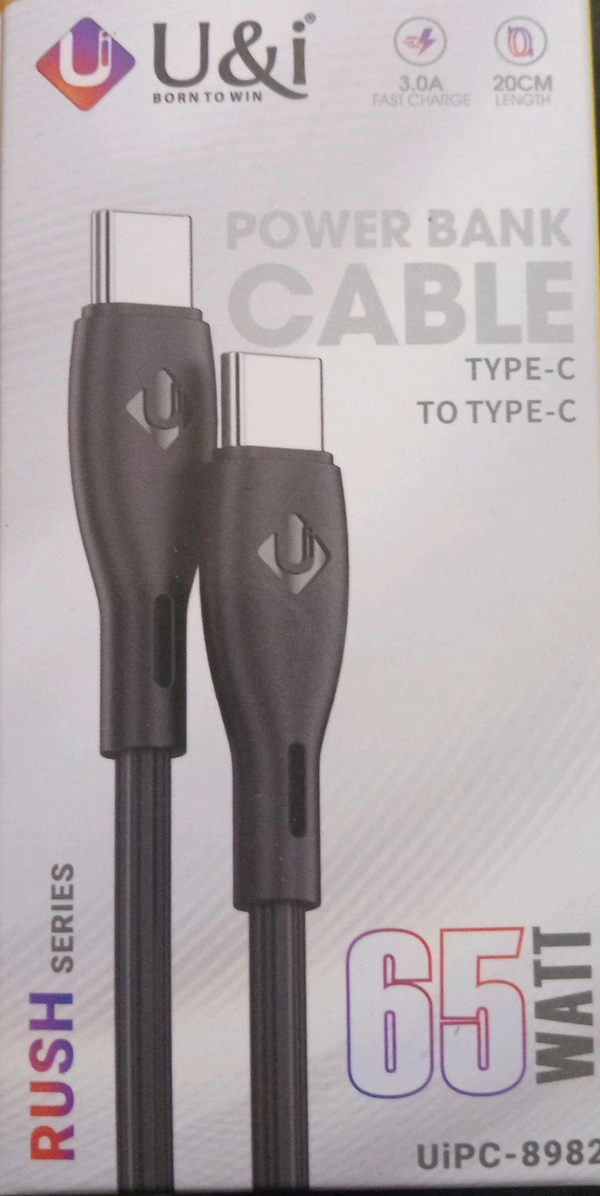 Power Bank Cable Type C To Type C 65 Watt