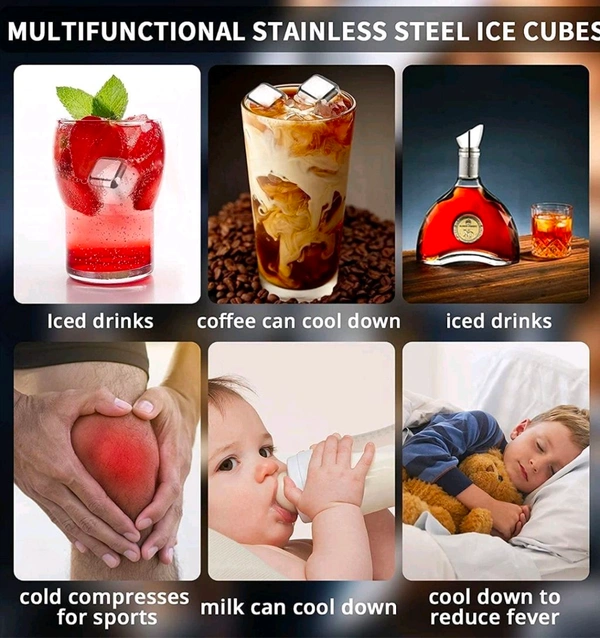 Metal Ice Cube - Nobel, 2.7 Cm All The Sides Are Equal