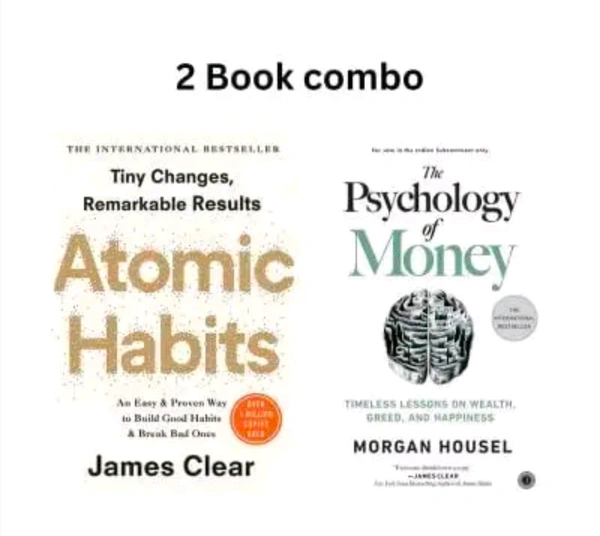 The Psychology Of Money & Atomic Habits ( 2 Book Combo ) - Free Size