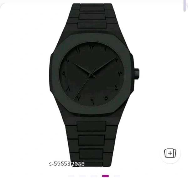 Stylish Black Matte Finish Analog Watch For Men - Free Size