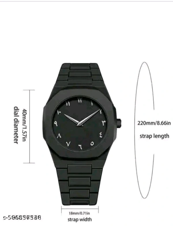 Stylish Black Matte Finish Analog Watch For Men - Free Size