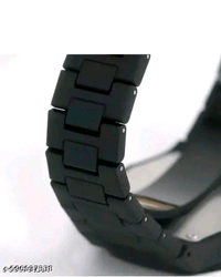 Stylish Black Matte Finish Analog Watch For Men - Free Size