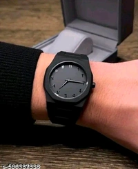 Stylish Black Matte Finish Analog Watch For Men - Free Size