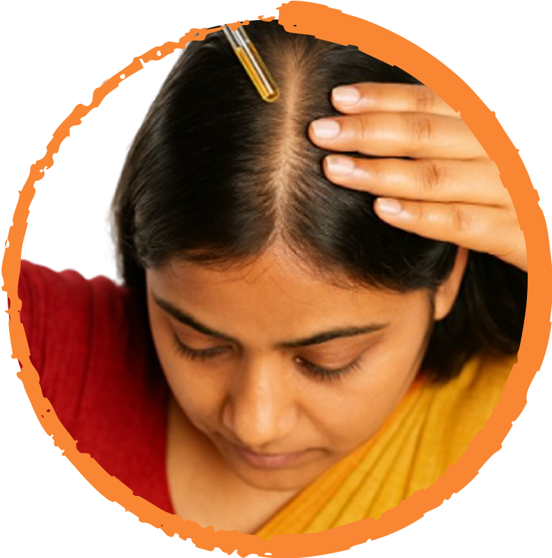 Regular massage to help prevent baldness