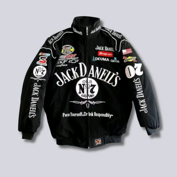 JACK DANIELS RACING JACKET  - Black, EMBROIDERY, XS