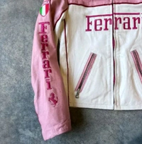 RARI PINK F1 Leather Jacket  - White Pointer, Leather, XS