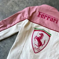 RARI PINK F1 Leather Jacket  - White Pointer, Leather, XS