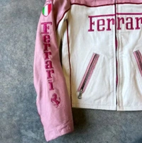 RARI PINK F1 Leather Jacket  - White Pointer, Leather, XXL