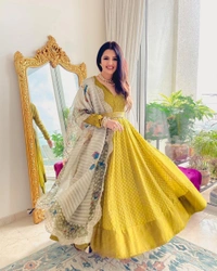 Printed Anarkali Gown