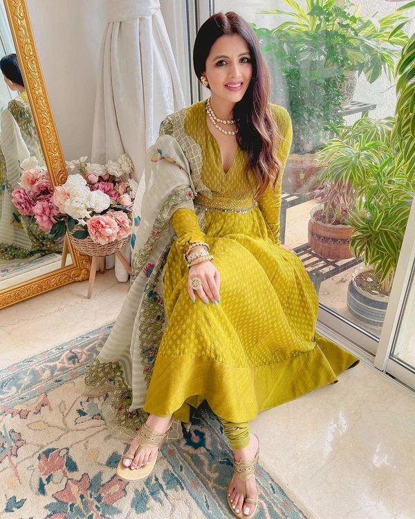 Printed Anarkali Gown