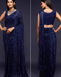 SSD Party Wear Saree - Silver