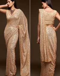SSD Party Wear Saree - Grey