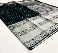 Primium Saree Superhit Cotton Silk Saree - sky blue