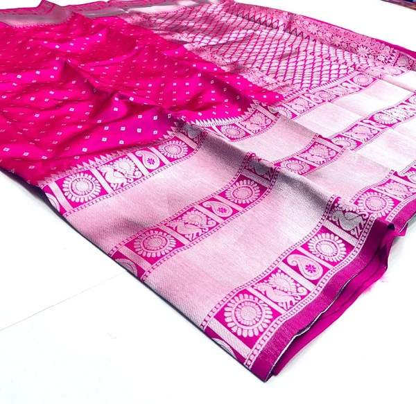 Primium Saree Superhit Cotton Silk Saree - sky blue