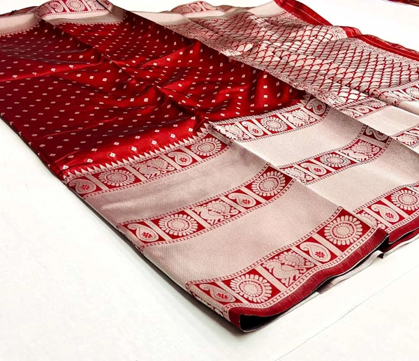Primium Saree Superhit Cotton Silk Saree - sky blue
