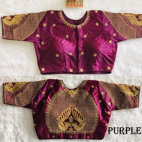 Khatli Work Definer Blouse - Purple 💜