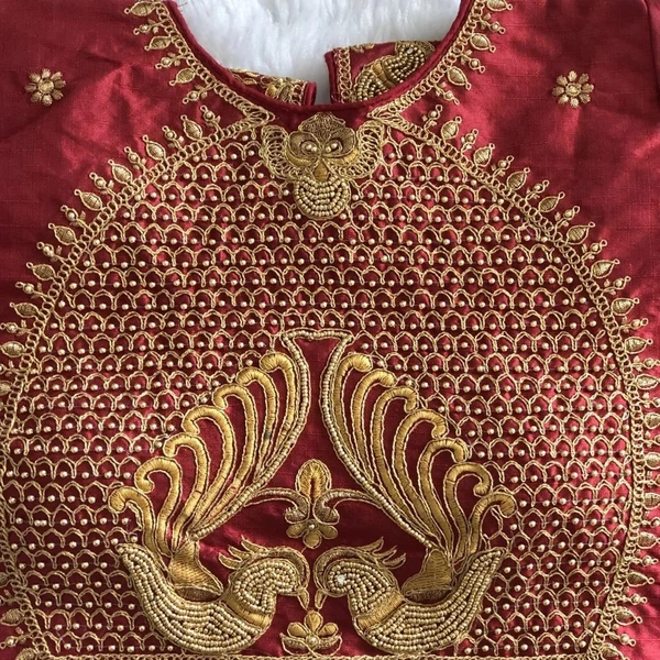 Khatli Work Definer Blouse - Chiku 