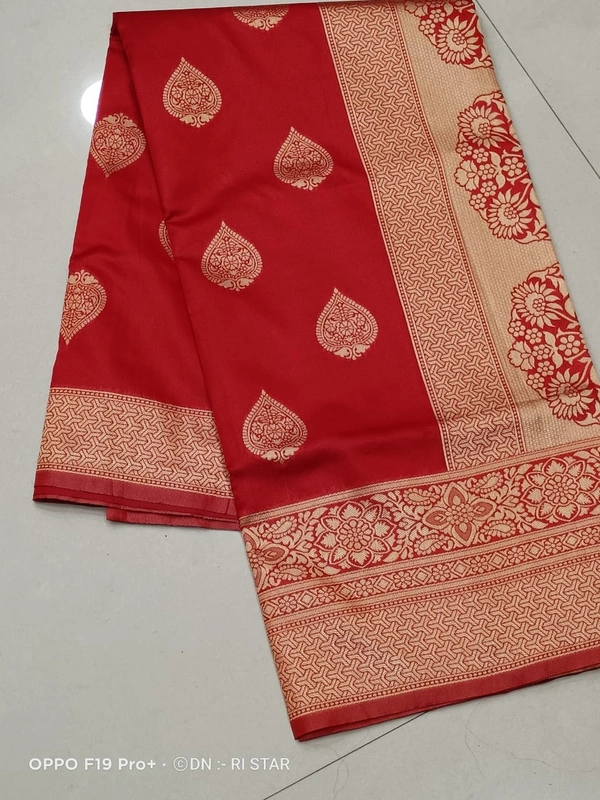 Soft Lichi Saree -8101 - 8101, Red, store.shoopy.in/mobilekart