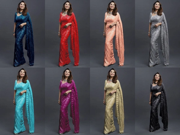 FP Fashion Bollywood Madhuri Style Saree - http://store.shoopy.in/mobilekart, Red ♥️, DF 3182