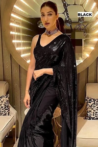 FP Fashion Bollywood Saree 5 - http://store.shoopy.in/mobilekart, Black