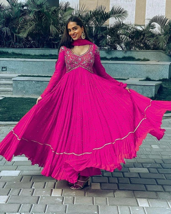 SSD ANARKALI GOWN  - Yellow 💛