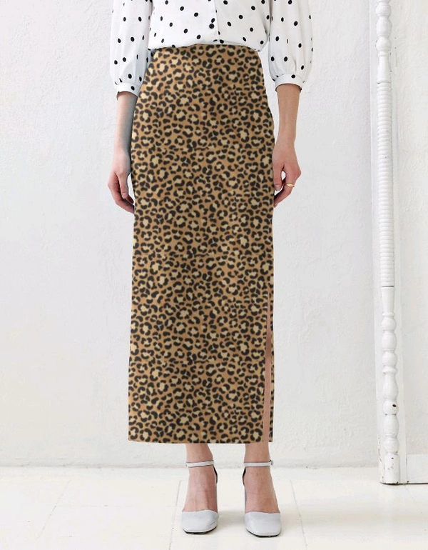 Leopard Design Pencil Skirt