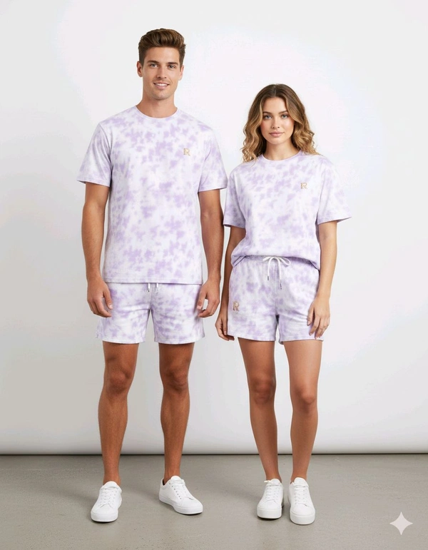 Unisex Tie Dye Oversized T-Shirt & Shorts Combo 
