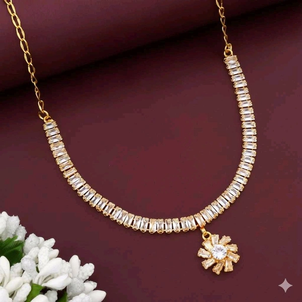 Gold Plated Diamond Necklace 