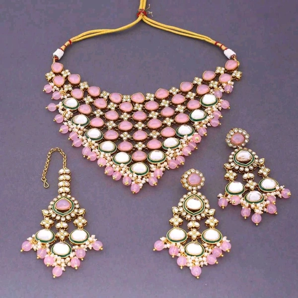 Gold-Plated Kundan Jewellery Set