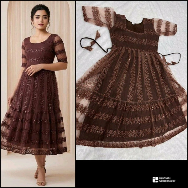 Elegant Heavy Net Embroidered Kurti – Palloma Collection
