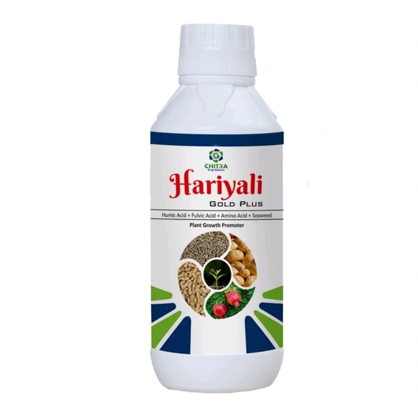 Chitra (Humic Acid + Fulvic Acid + Amino Acid + Seaweed Hariyali Gold) ह्यूमिक+ फुल्विक+अमीनो एसिड+सीवीड हरियाली गोल्ड - 1 लीटर