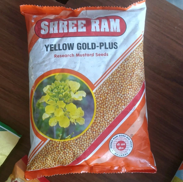 shree ram yellow mustard श्री राम यलो गोल्ड प्लस रिसर्च सरसो छोटे दाने वाली - 1 किलो