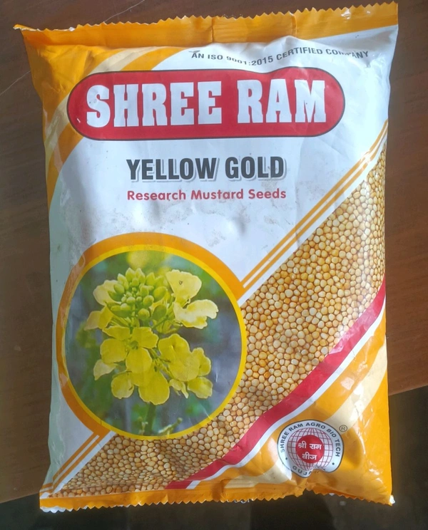 Shree ram yellow mustard श्री राम यलो गोल्ड रिसर्च सरसो मोटे दाने - 1 किलो