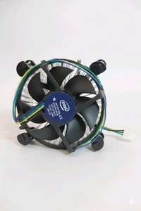 Intel (I5-11500) LGA1200 CPU heatsink and fan.