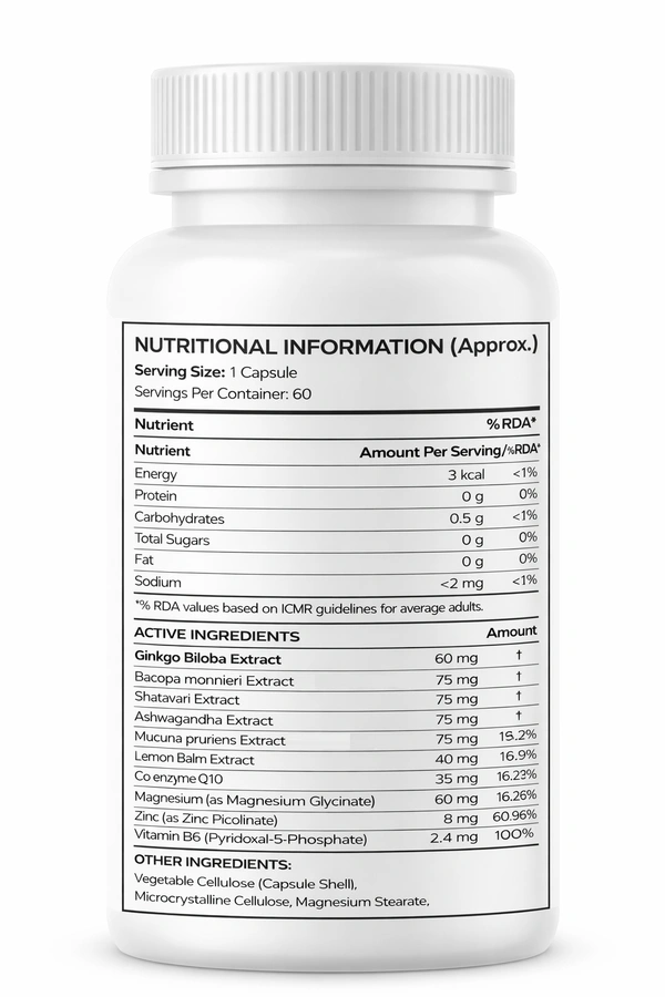 SensiHer Women’s Vitality & Hormonal Balance - Ashwagandha, Shatavari, CoQ10 & Mucuna - 60 Capsules