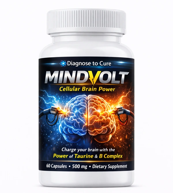 MindVolt Brain Support Supplement – Taurine & Vitamin B Complex for Energy, Focus, Nerve Health & Mental Performance | 60 Capsules