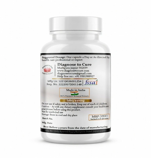 Lung Detox Support with NAC & Thyme | Respiratory Health Supplement | Supports Glutathione Production, Antioxidant Protection & Lung Function | 60 Capsules | Diagnose to Cure