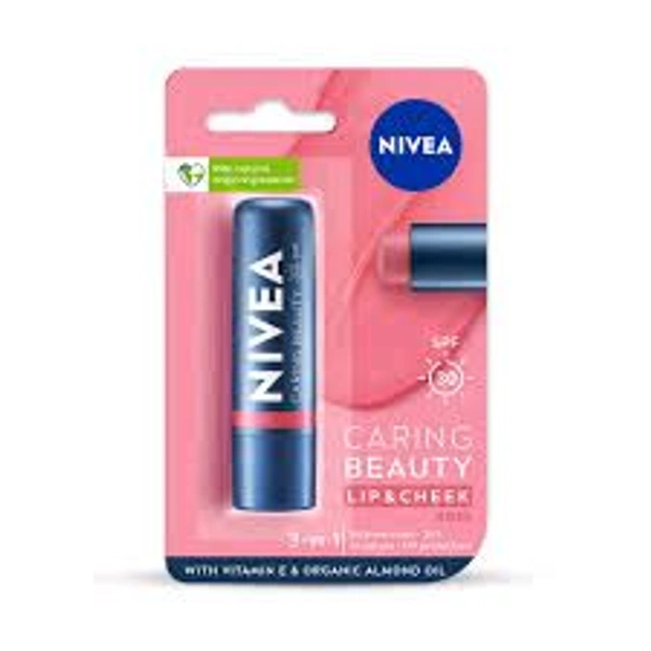 Nivea Lip Balm ( Lip And Cheek) 4.8g - Rose