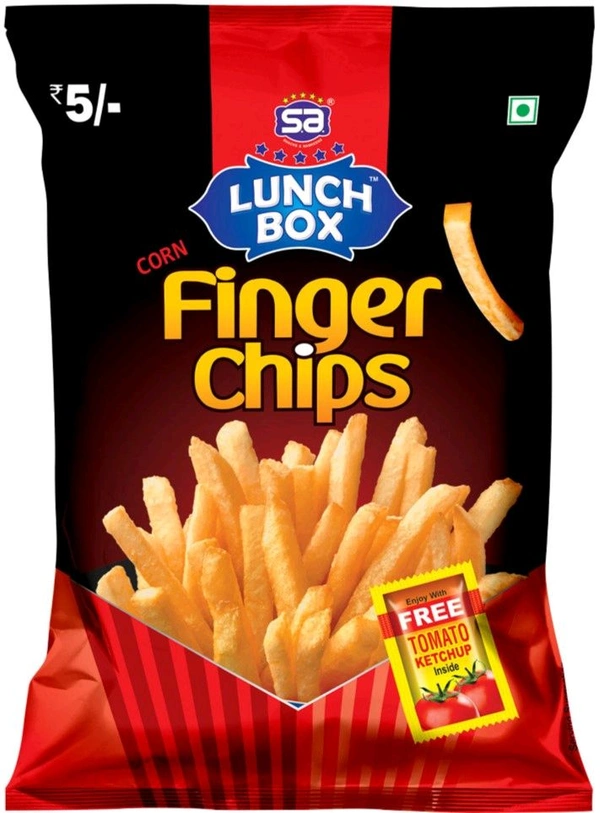 Lunch Box Free Ketchup  - Finger Chips