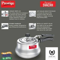 Prestige Nakshatra Plus Svachh 3 L Inner Lid Induction Bottom Pressure Cooker (Aluminium) - 3L, silver